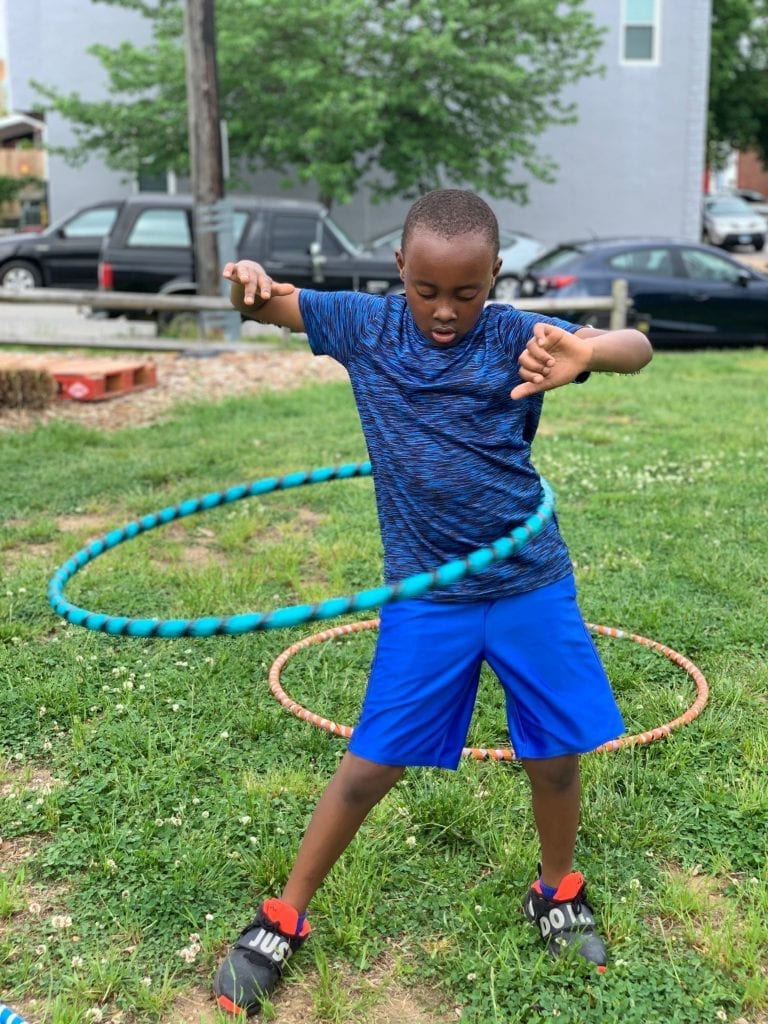 child hula hoop workout